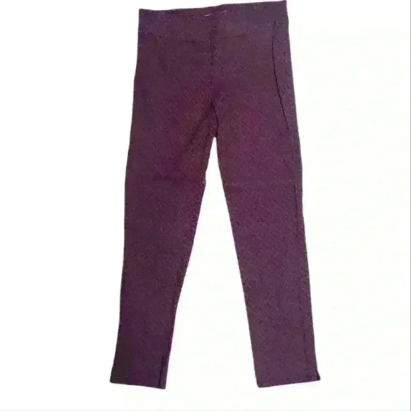 Erica Taylor black and red jacquard patterned pants